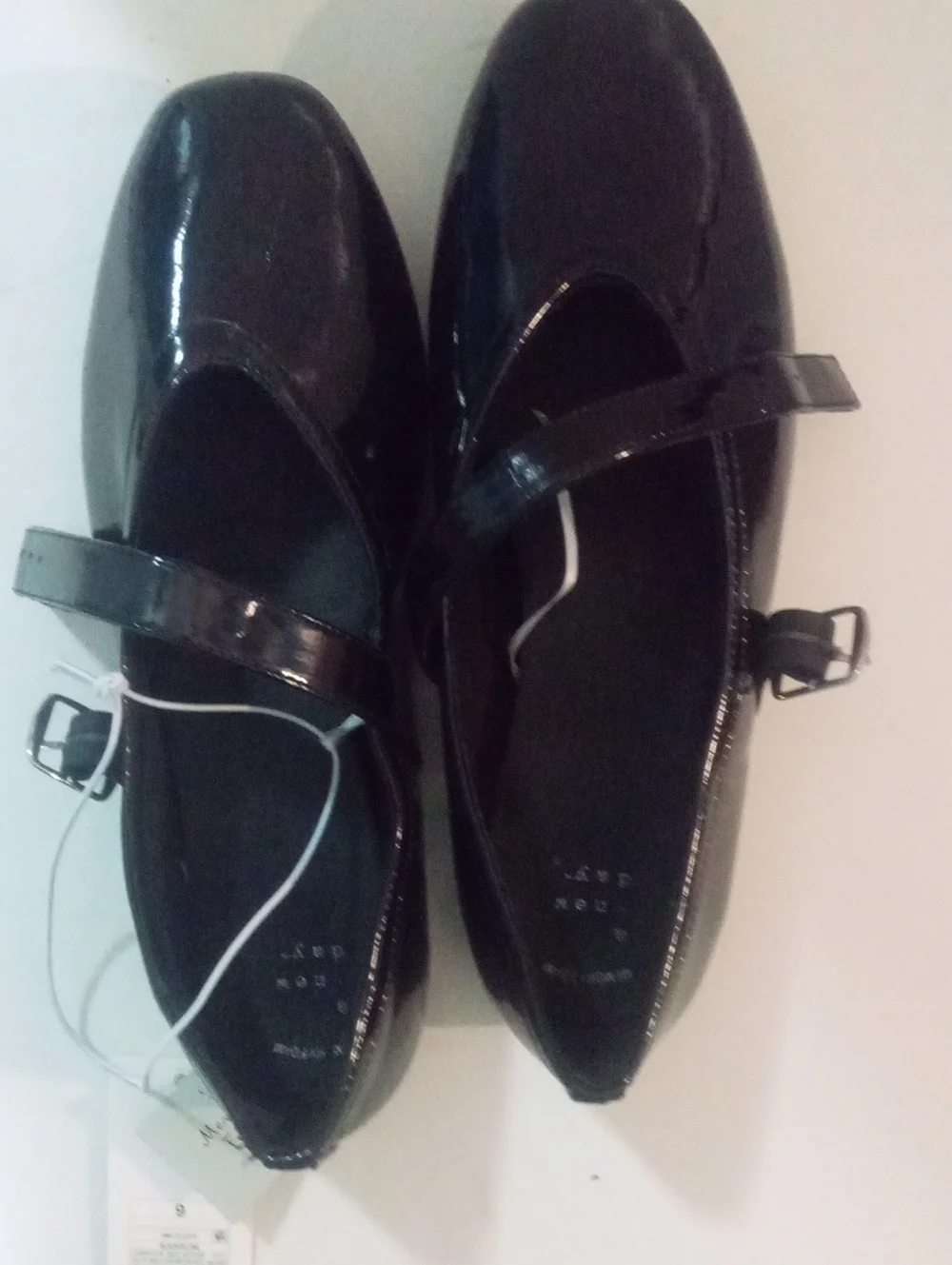A New Day Black Patent Mary Jane Flats Sz 9 NWT $40 Memory Foam